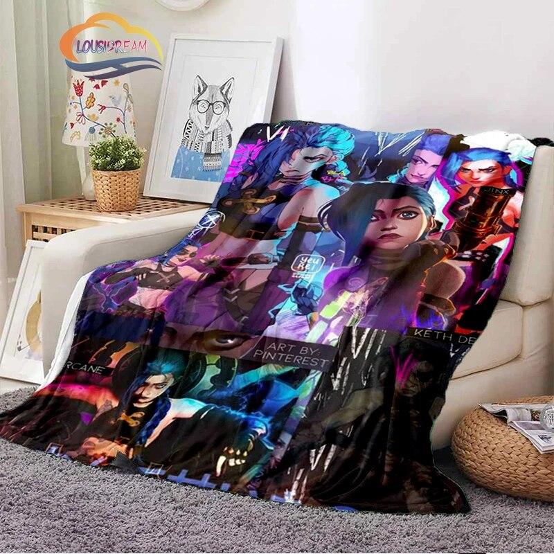 Coperta Cartone Animato Rage Laurie Jinx flanella Calore Morbida Peluche Divano Letto Plaid Comfort Inverno per Ragazza