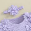Baby Meisje 2 Stuk Outfits 3M 6M 12M 18M Mesh Kant Patchwork Ruche Romper Jurk en Hoofdband Leuke Mode Zomer Kleding