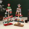 1pc Wooden Xmas Tree Ornaments Santa Claus Snowman 2026 Merry Christmas Home Decoration New Year Desktop Decor Navidad