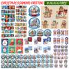 Diamond Painting Card 5/6/8/10/12PCS Santa Crystal Ball Diamond Embroidery Postcards New Year Christmas Greeting Cards Handmade