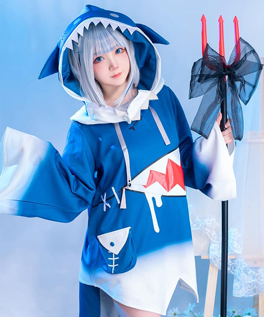 Hololive Cosplay Gawr Gura met pruik [milky time] Same-chan (L)