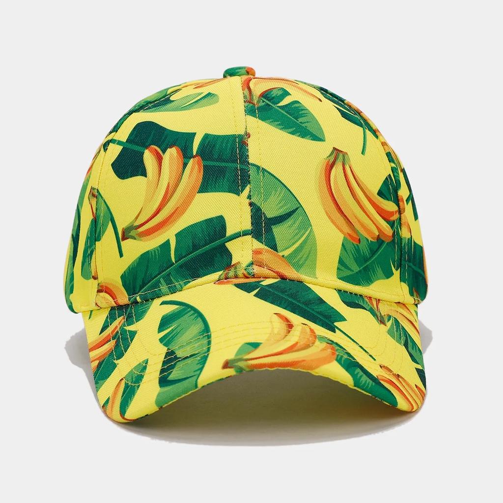 Baseballkepsar med Fruktmönster Sommar Utomhus Solskydd Solhattar Dam Herr Resa Strand Solskydd Snapback Dammode Keps med Skärm
