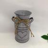 Retro Garden Metal Vases Flowers Bucket Barrel Artificial Arrangement Flower Holder Home Gardening Ornaments Retro Metal Craft