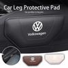 W128W127For VW Car Trapeze Leather Knee Pad Leg Pain Relief Anti Fatigue Cushion Golf 4 5 6 7 Polo Jetta Sagitar Magotan