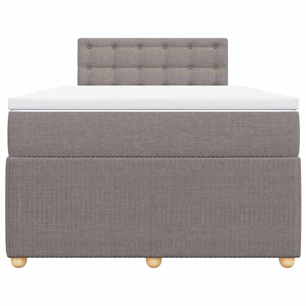 Vidaxl Kontinentalbett Mit Matratze, Taupe, 120X190 Cm, Stoff