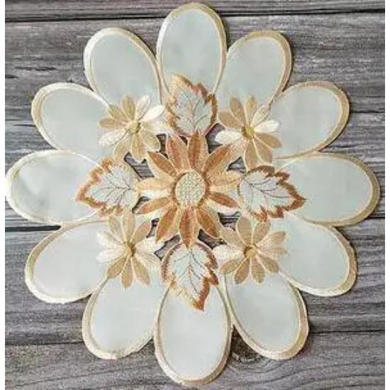HOT Christmas Flower Embroidery Table Place Mat Cloth Tea Placemat Dining Coaster Kitchen Table Decoration and Accessories
