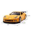1/36 Chevrolet Corvette C6-R Toy Car Model for Children RMZ CiTY Diecast Racing Miniature Pull Back Collection Gift for Kid Boys