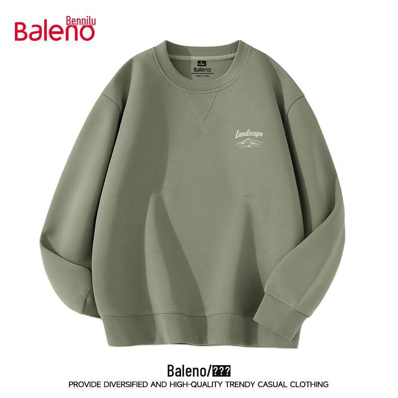 Baleno Men's 2025 Autumn Heavyweight Loose Round Neck Sweatshirt