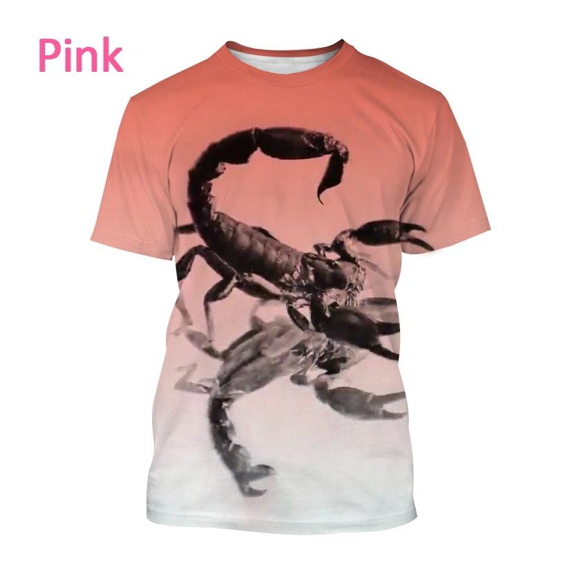 Sommer Skorpion 3d Gedruckt Männer T-shirt Mode Persönlichkeit Fleischfresser Unisex Casual Oansatz Tier Kurzen ärmeln Tops Streetwear