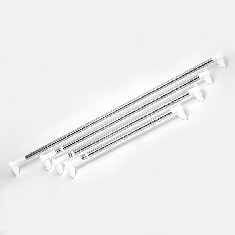 Telescopic Clothing Rod Extendable Stainless Steel Curtain Pole Without Drilling DIY Decoration Tringle Rideaux