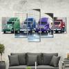 5-teiliges, ungerahmtes Bild auf Leinwand, Motiv: Semi Trucking Road Truck, Kunstdruck, Wandkunst, Leinwandgemälde, Wanddekoration für Wohnzimmer