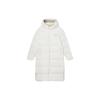 Fila Letter Print Hooded Long Pants Down Jacket Unisex Outerwear Milk-White F51U349902F-IV