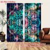 2PC Cosmic Mandala Curtains - Galaxy & Boho Print Window Drapes for Living Room Bedroom Decor