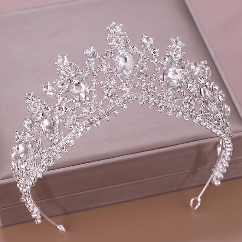 Luxury Crystal Rhinestone Bridal Crown Wedding Tiaras And Crowns Queen Diadem Pageant Party Bridal Hair Jewelry Accessories