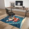Christmas Santa Claus Chair Mat - Anime Cartoon Design, Non-Slip Carpet for Office, Home Decor, Living Room, Bedroom, Gaming Room & Dormitory.R072