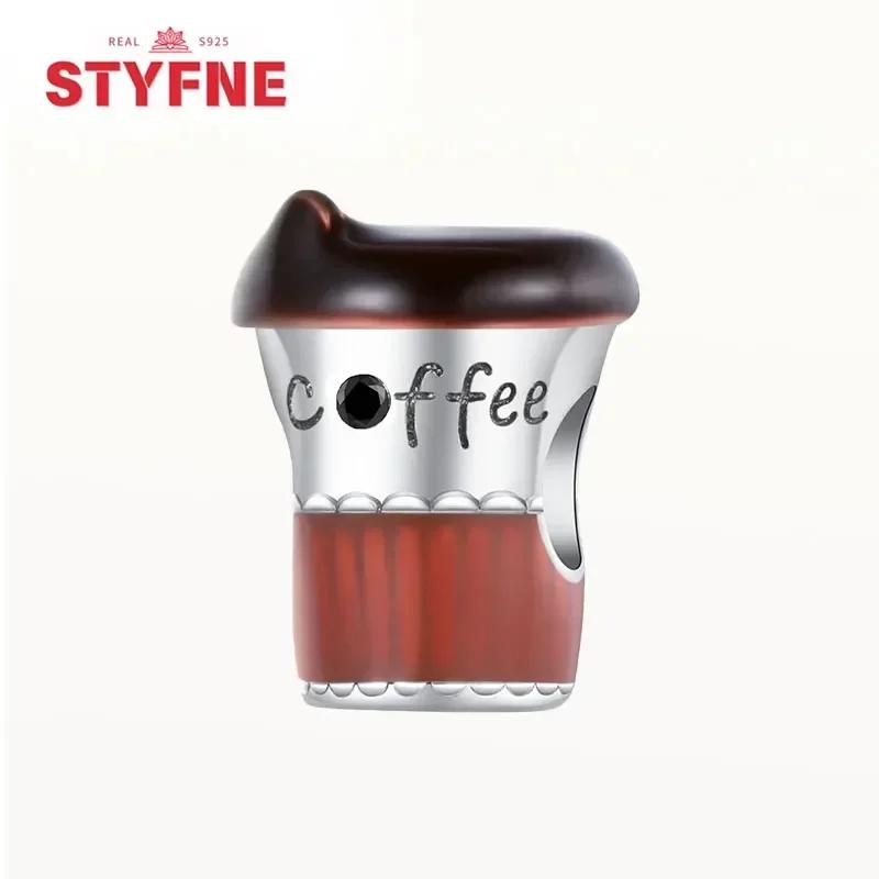 copper Moe Paw Coffee Cup Bead Charms Pendant Compatible With Charm Bead Charms copper Authentic Bracelets for Women Fine Jewellery Diy Gifts