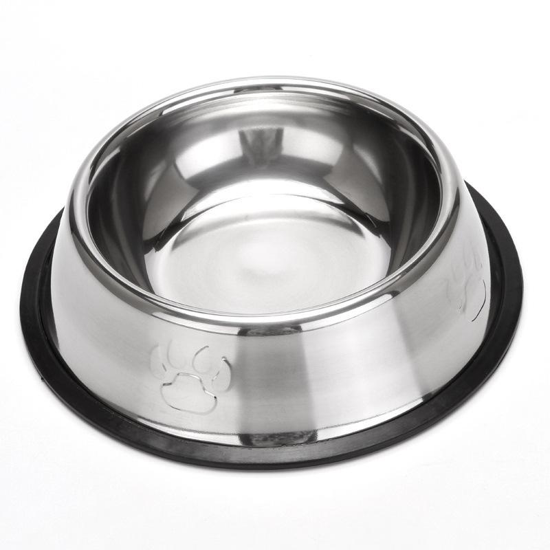 Dog bowl, shatterproof, bite-resistant stainless steel dog bowl, pet supplies, cat bowl, stainless steel pet bowl