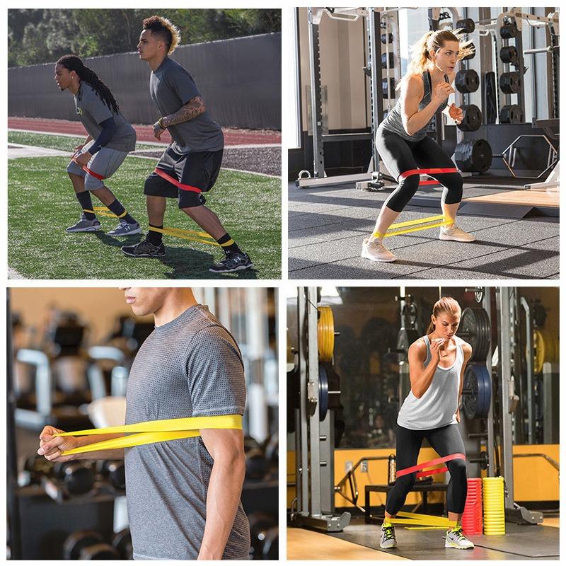 Hot Five-piece TPE Resistance Band Squat Hips Slim Legs Slim Arms Shape Perfect Body Yoga Tension Band Elastic Loop