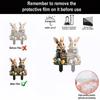 Ostergartenstecker, 2D-Acryl, Hase, Hof-Dekorationsstecker, Cartoon-Kaninchen, farbige Eier, Willkommensschild, Stecker, Feengarten-Zubehör für Rasen und Veranda