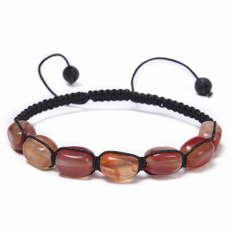7 Chakras Bracelets Reiki Natural Stone Braided Women Bracelet Healing Irregular Bead Handmade String Rope