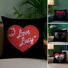 Cool Skull Heart Pillow Case Plush Fabric Soft Double Sided Print Home Sofa High Quality Cushion Cover Throw