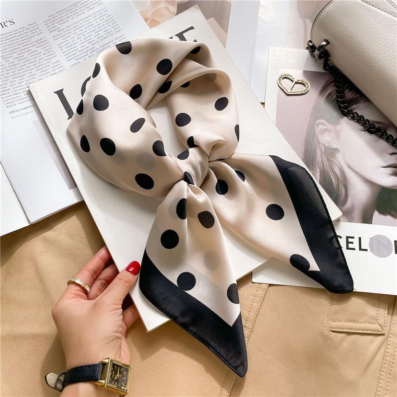 70*70cm Printed Square Scarf Women Kerchief Hairband Neckerchief Head Hijab Lady Headband Foulard Bag Ribbon