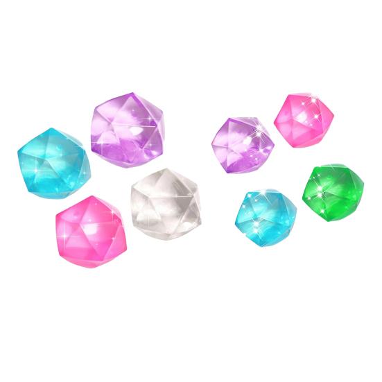 Transparent Rhinestone Squeeze Toy Anxiety Relief Polyhedron Sensory Toy Anti-anxiety Soft Stress Ball Students Office Workers