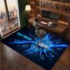 Alfombra de Terciopelo de Cristal Personalizada Hertha BSC, Impresión de Texto con Nombre Personalizado, Logo de Fútbol Suave Antideslizante Felpudo Decoración del Hogar Regalo