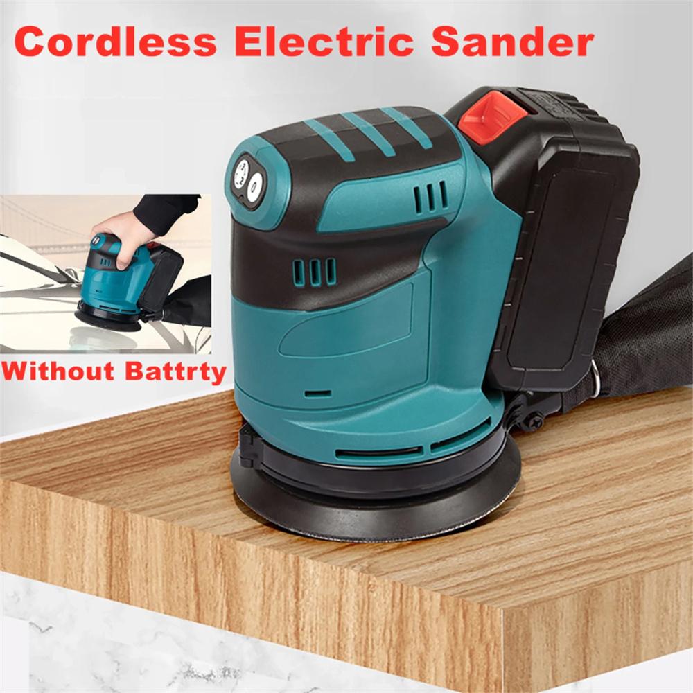 3 Gänge Elektrische Akku-Exzenterschleifmaschine 125MM Passend für Makita 18V Akku
