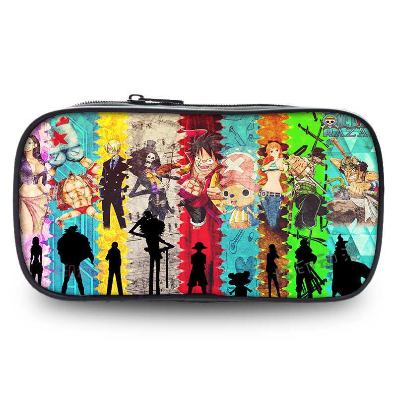 One Piece Luffy Anime Printed Single Layer Stationery Storage Pencil Bag For Students And Office Use