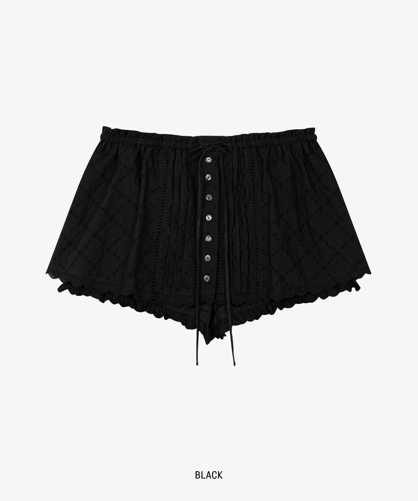 GROVE Coy Lace Skirt-Pants_Black