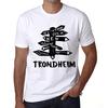 T-shirt vintage homme T-shirt graphique Time for New Advantures Trondheim Blanc