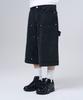 Mubeun Bermuda Workwear Carpenter Pants Shorts Washed Black