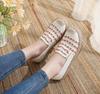 Women's Embroidered Linen Slip-On Shoes - Ethnic Style, Non-Slip & Breathable for Spring and Autumn