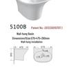 Hanging Ceramic Countertop Washbasin Sink