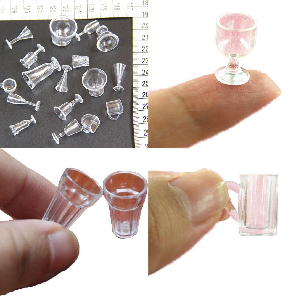 Transparent DIY Toys Doll Kitchen Mini Cup Miniatures Goblet Simulation Cookware Ice Cream Bowl