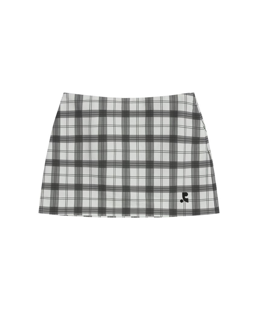 Rest And Recreation Rr Check Mini Skirt - Ivory