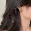 New Arrivals Open Run Women Silver Ring Layered earRings Gold Elegant