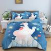3D Cartoon Pattern Comfortable Duvet Quilt Cover Pillowcase Bedding Set Children Bedroom Decoration Home Textile