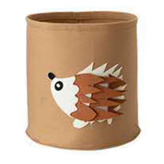 Laundry Basket Cartoon Animal Pattern Space-Saving Felt Clothes Toys Storage Bag for Home
