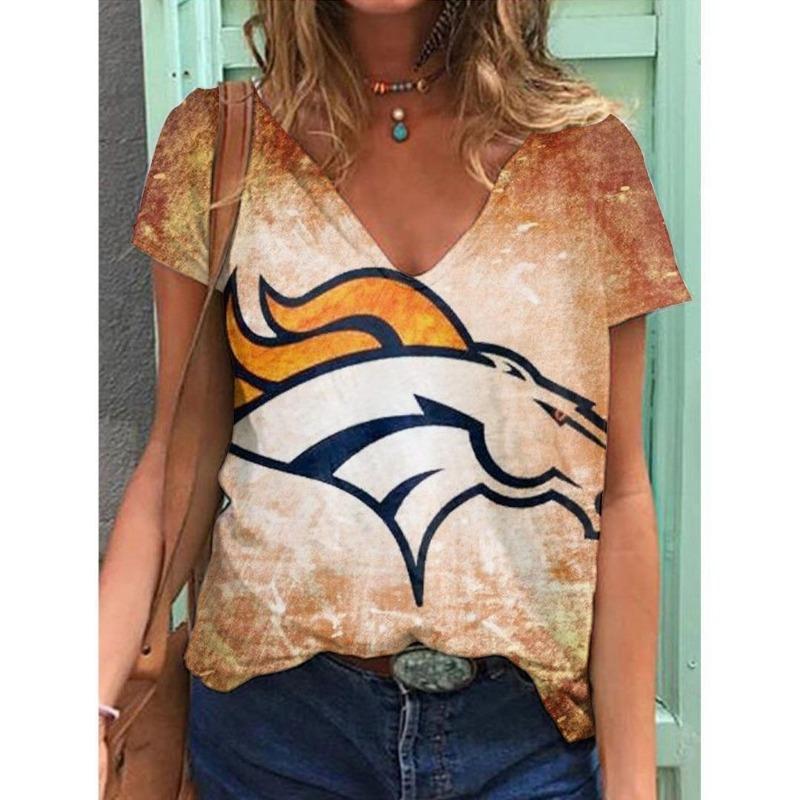 Women's V-neck T-shirt 3D Digital Printing Fashion Trend Printed Short Sleeved Casual Breathable Clothes Shirt