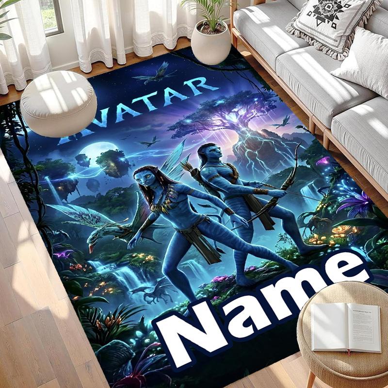 Benutzerdefinierter Name Personalisierter Avatar Druckteppich, Vielseitiger Wohnkulturteppich, für Spielzimmer, Wohnung, Balkon, Eingangsbereich, Flur Geschenk