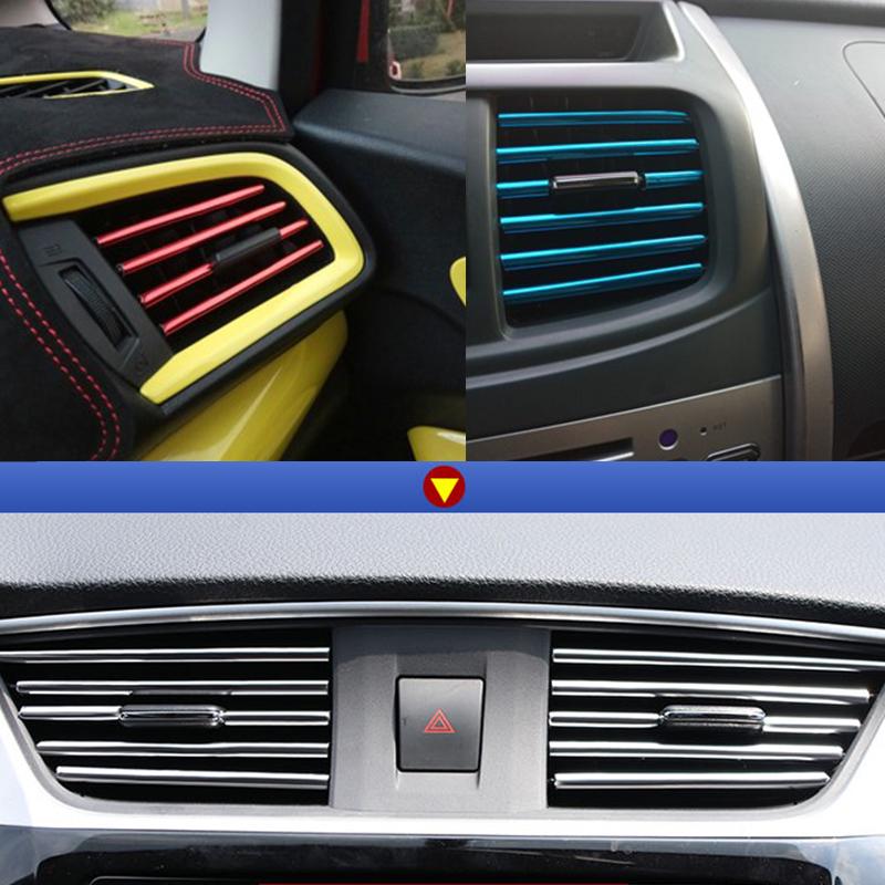 Auto Aufkleber Innen Dashboard Air Outlet Vent Dekoration Universal Form Streifen Auto Zubehör