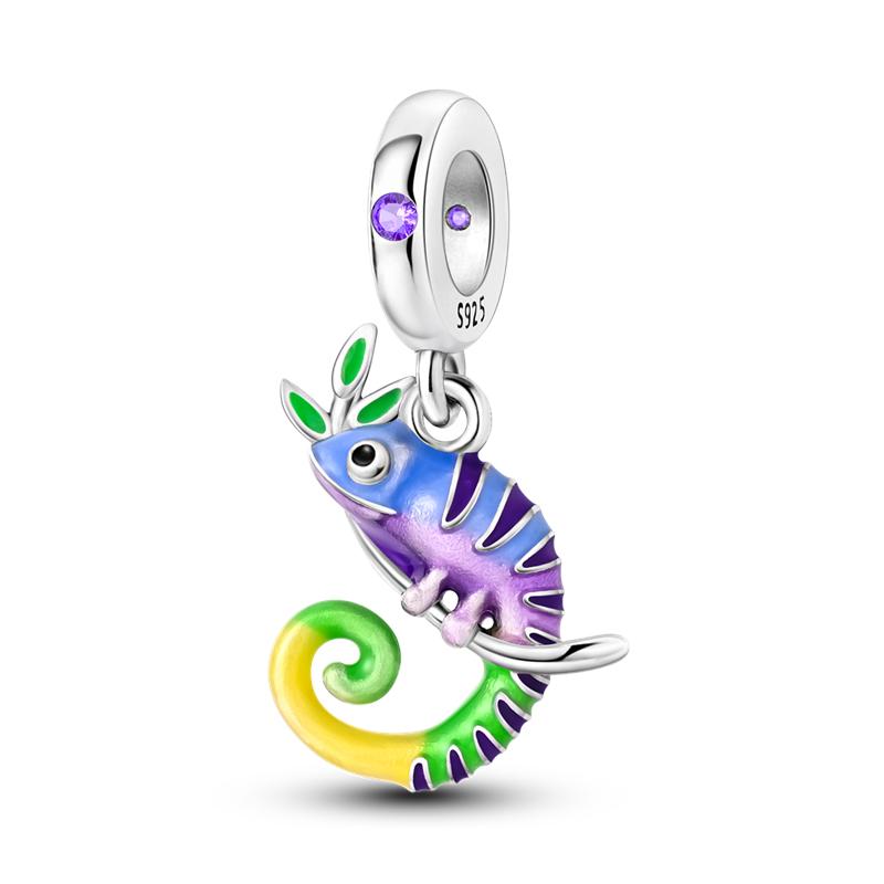 925 Silver Green Series Tree Cactus Avocado Pendant DIY Charm Beads Fit Bangle Charms Bracelet Women Jewelry