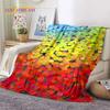 Regenbogenfarben Illusion Cartoon Weiche Flanelldecken, Überwurfdecke Bequeme Decke für Picknick Betten Sofa Zuhause Schlafzimmer Geschenke