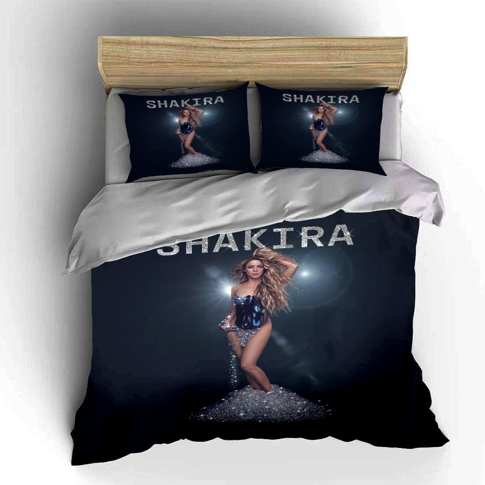 Shakira Glitter Beddengoed Set Beddengoed Dekbedovertrek Set Dekbedovertrek Kussenslopen (1*Dekbedovertrek 2*Kussenslopen, zonder dekbedvulling)