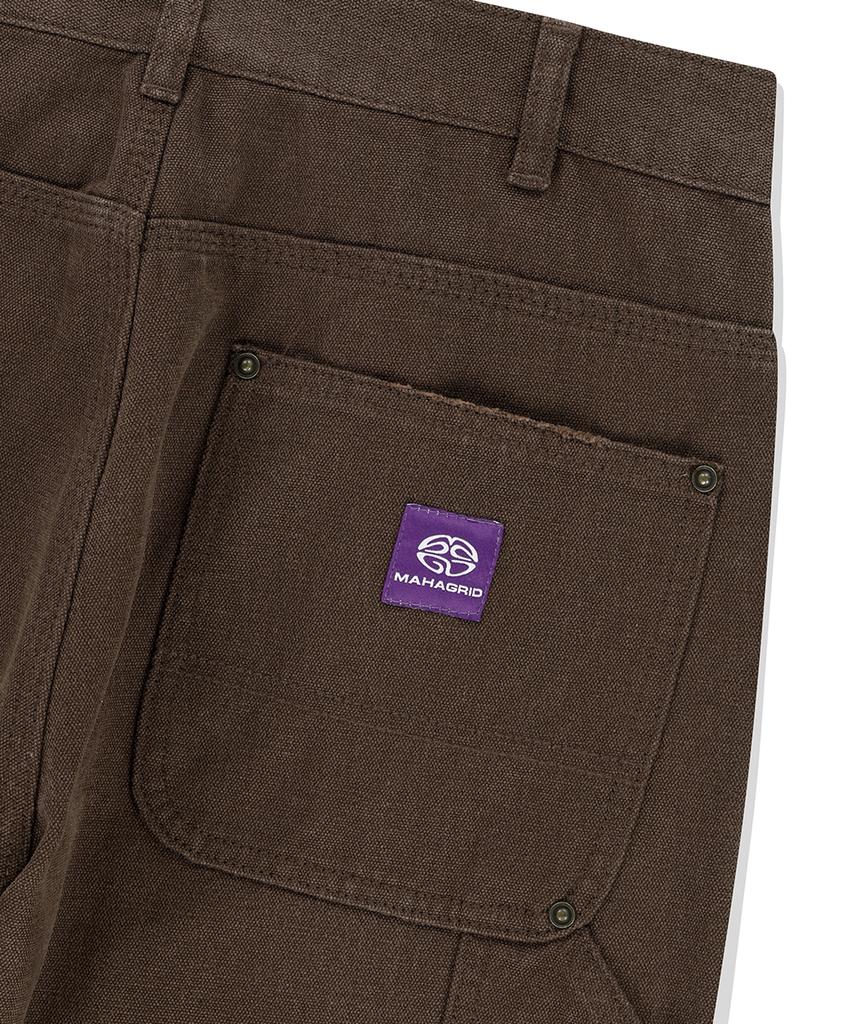 MAHAGRID Double Knee Canvas Pant Brown(Mg2Efmd113A)