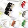 5 stuks Boheemse Armbanden Polymeerklei Meerlaags Stapelen Hart Kralen Contrasterende Kleur
