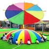 Fallschirmspielzeug für Kinder, Regenbogen-Fallschirm-Windzeltspielzeug mit Griff für Kinder, kooperatives Spiel für Kinder und Spielplätze