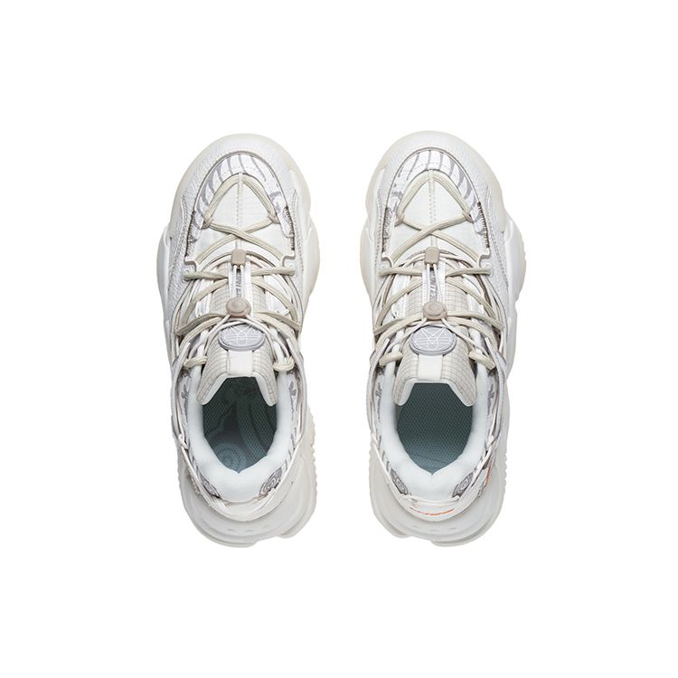 Li Ning CF Su Stoff Synthetikleder Tausend Linien Verfolgung Traumthema Lässig Rutschfest Abriebfest Low-Top Sportschuhe Damen Sneaker AGLR172-5